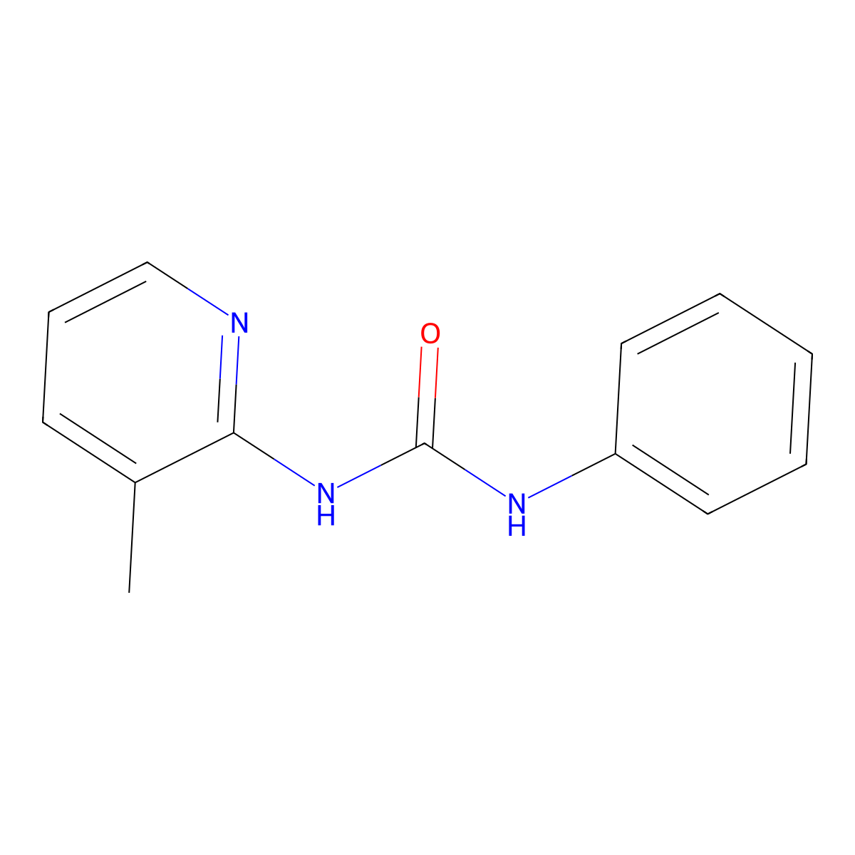 1-(3-Methyl-pyridin-2-YL)-3-phenyl-urea molecular structure, CAS 35466-42-3