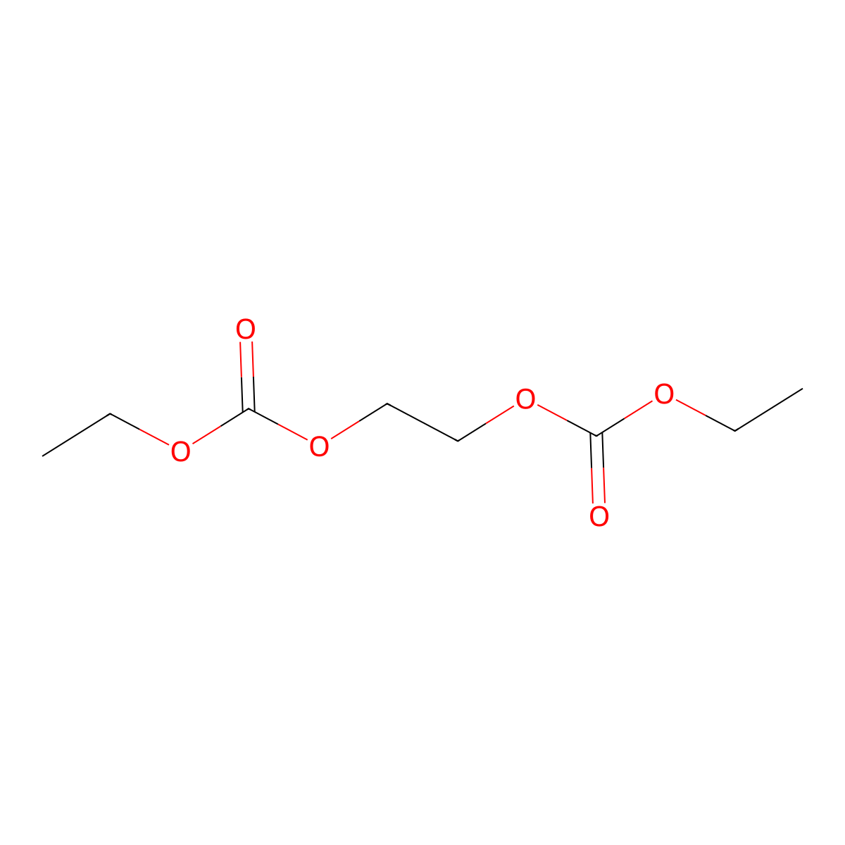Ethane-1,2-diyl diethyl biscarbonate molecular structure, CAS 35466-87-6