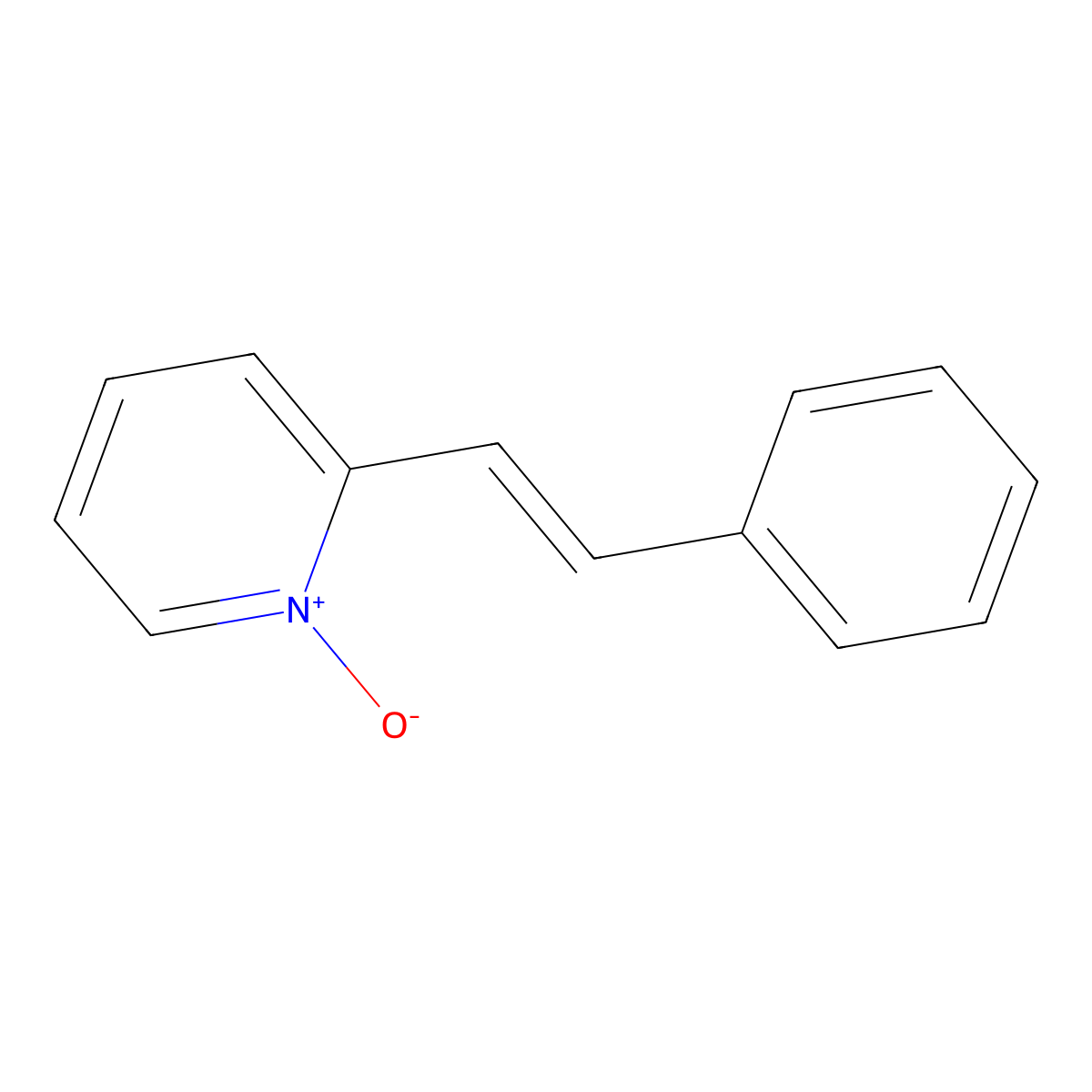 2-(2-Phenylvinyl)pyridine 1-oxide molecular structure, CAS 35469-61-5