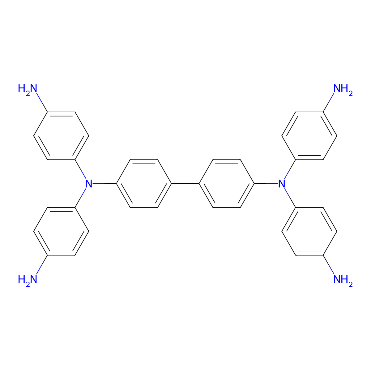 N,N,N',N'-Tetrakis(4-amino-phenyl)benzidine molecular structure, CAS 3547-23-7