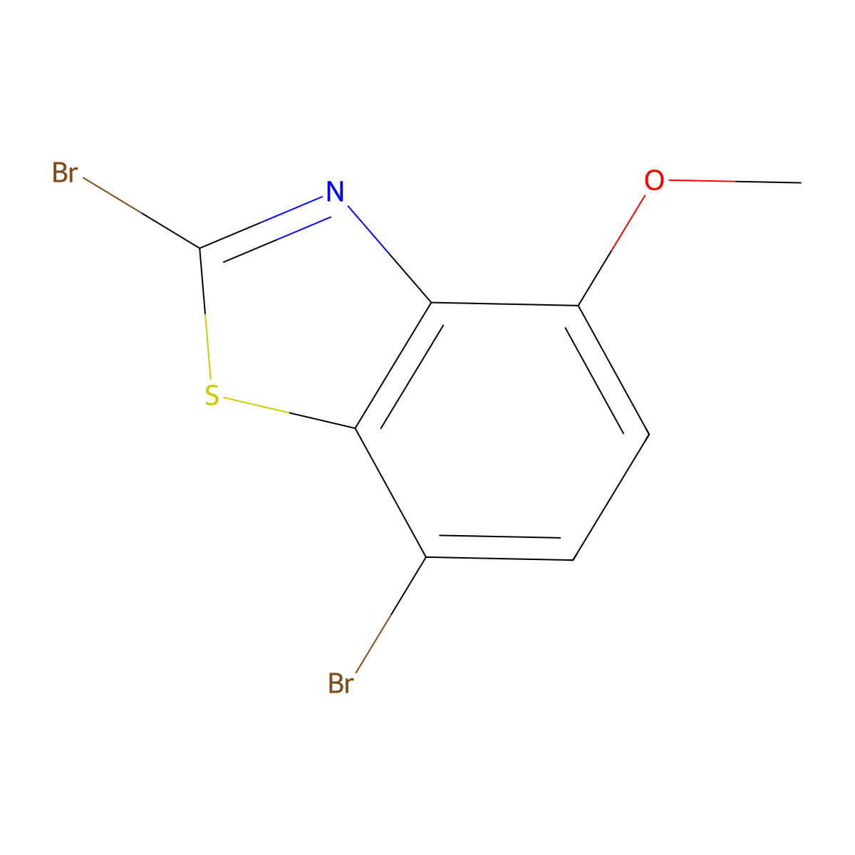 2,7-Dibromo-4-methoxybenzo[d]thiazole molecular structure, CAS 354760-28-4