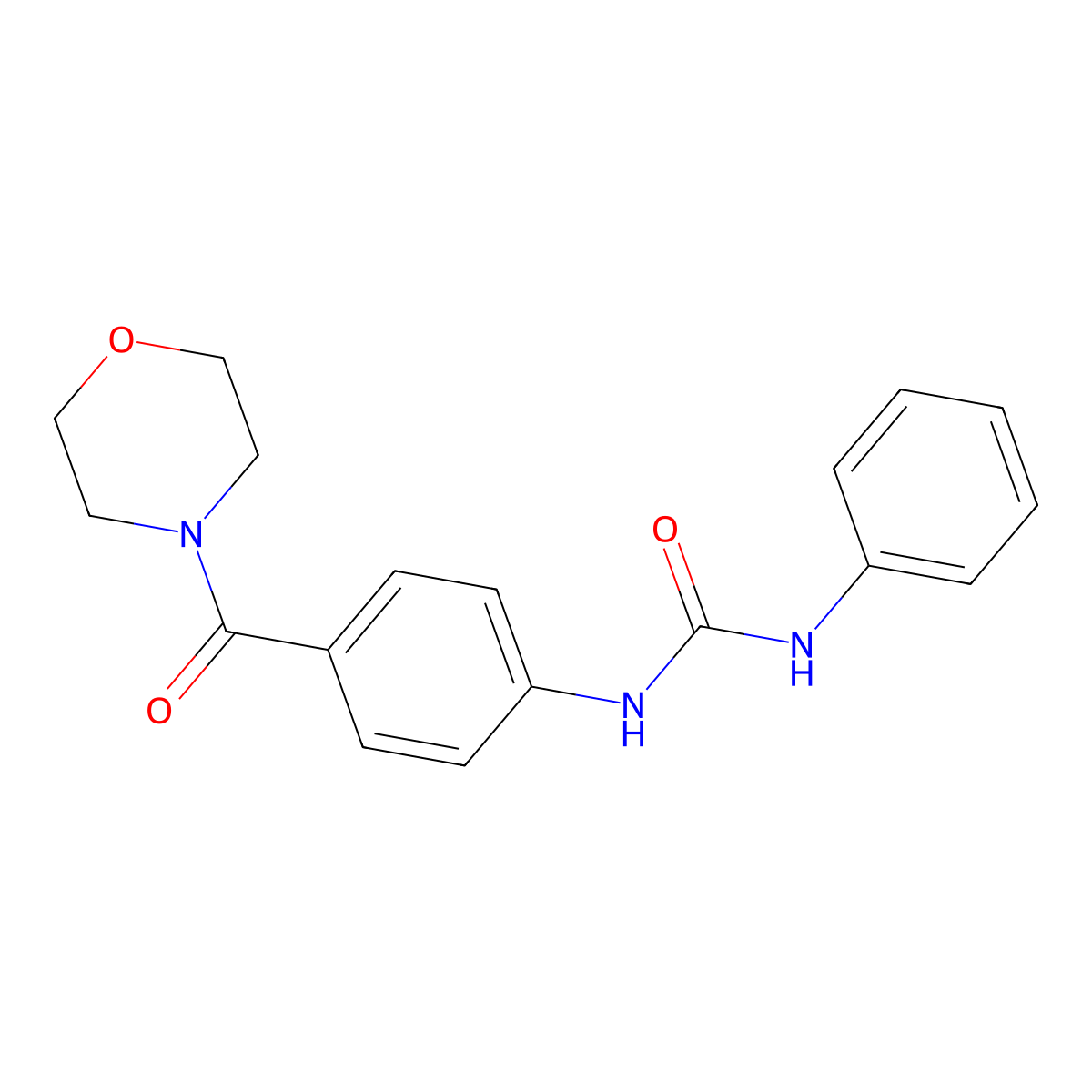 1-[4-(Morpholine-4-carbonyl)phenyl]-3-phenylurea molecular structure, CAS 354766-81-7