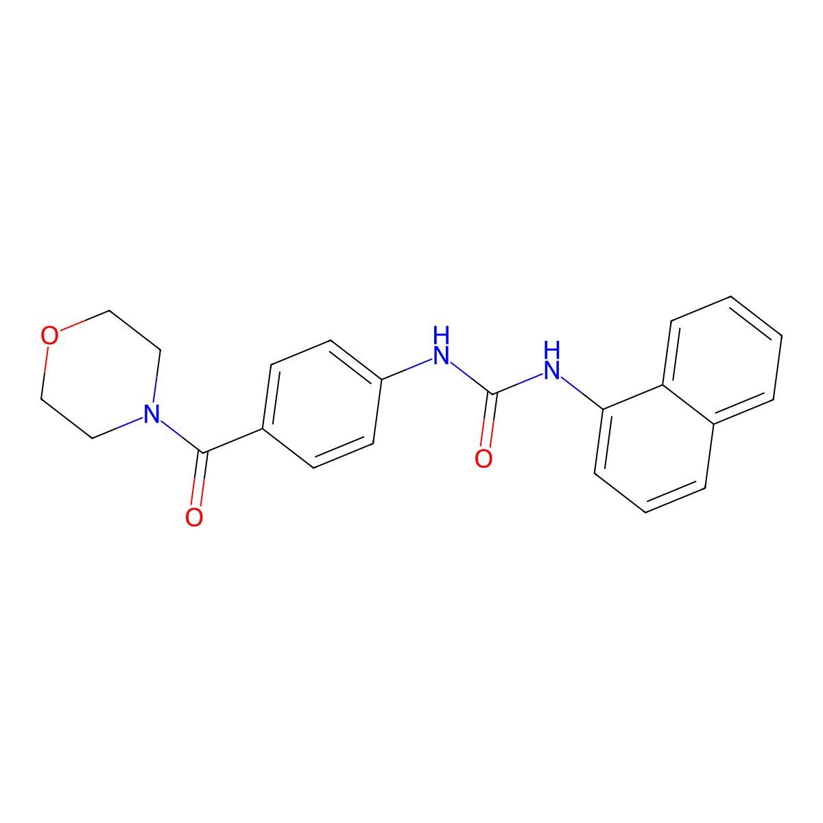 1-[4-(Morpholine-4-carbonyl)phenyl]-3-naphthalen-1-ylurea molecular structure, CAS 354766-83-9