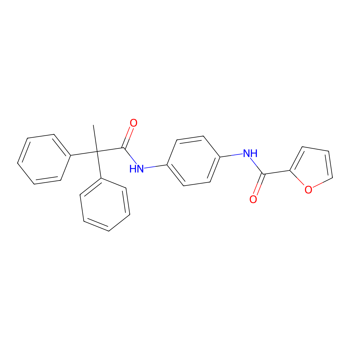 N-[4-(2,2-diphenylpropanoylamino)phenyl]furan-2-carboxamide molecular structure, CAS 354767-24-1