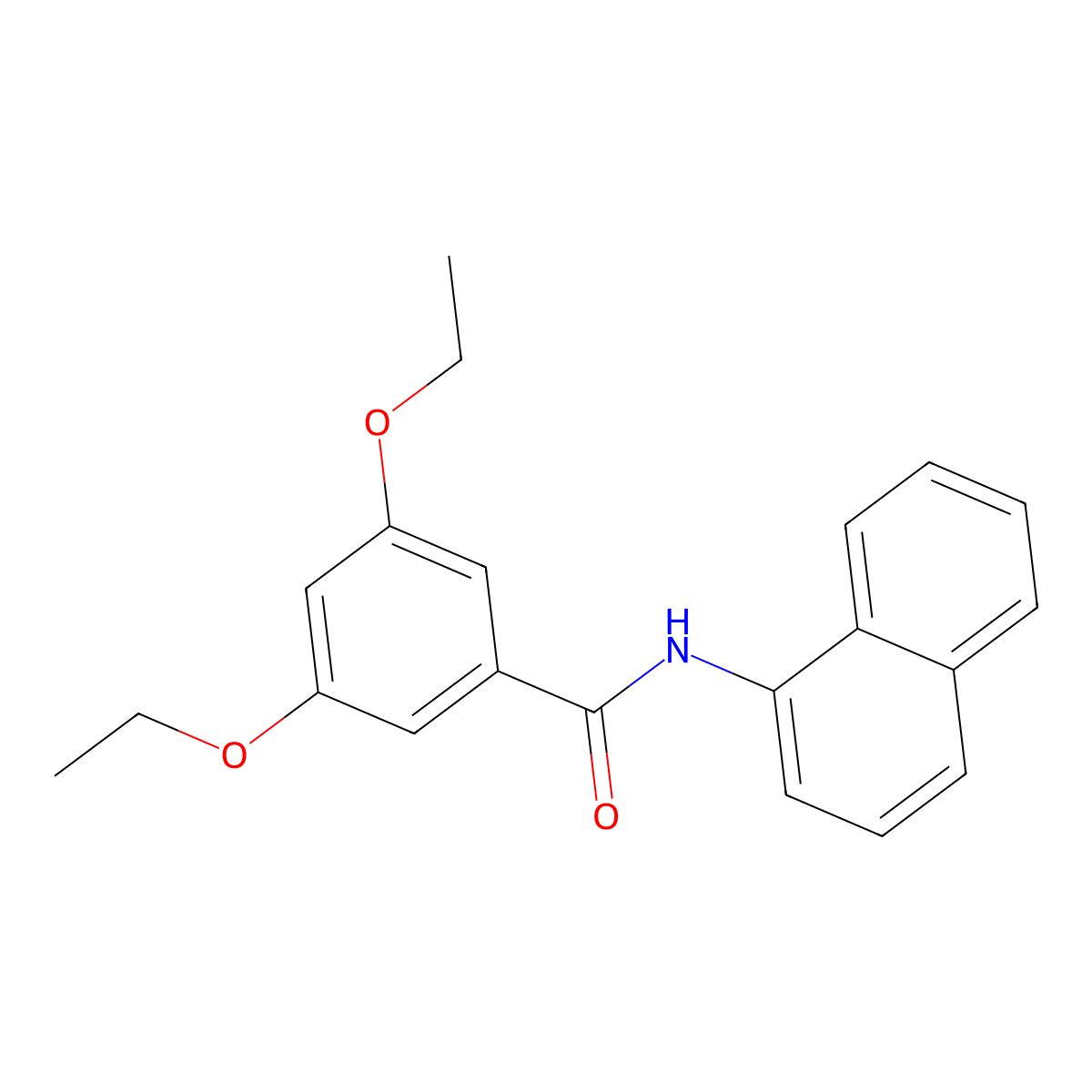 3,5-diethoxy-N-(naphthalen-1-yl)benzamide molecular structure, CAS 354767-30-9