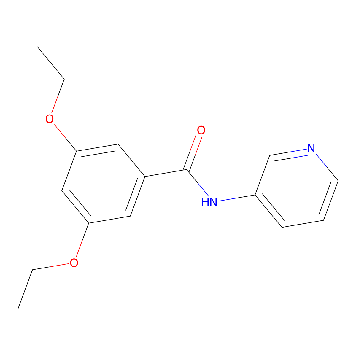 3,5-diethoxy-N-pyridin-3-ylbenzamide molecular structure, CAS 354767-51-4