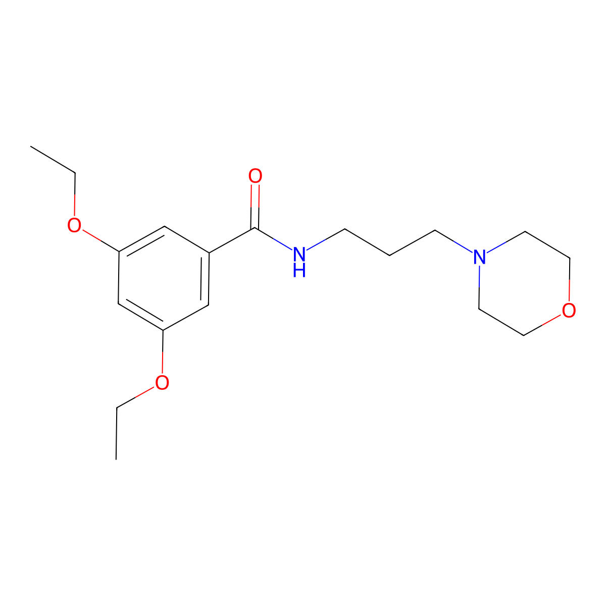 3,5-diethoxy-N-(3-morpholin-4-ylpropyl)benzamide molecular structure, CAS 354767-58-1