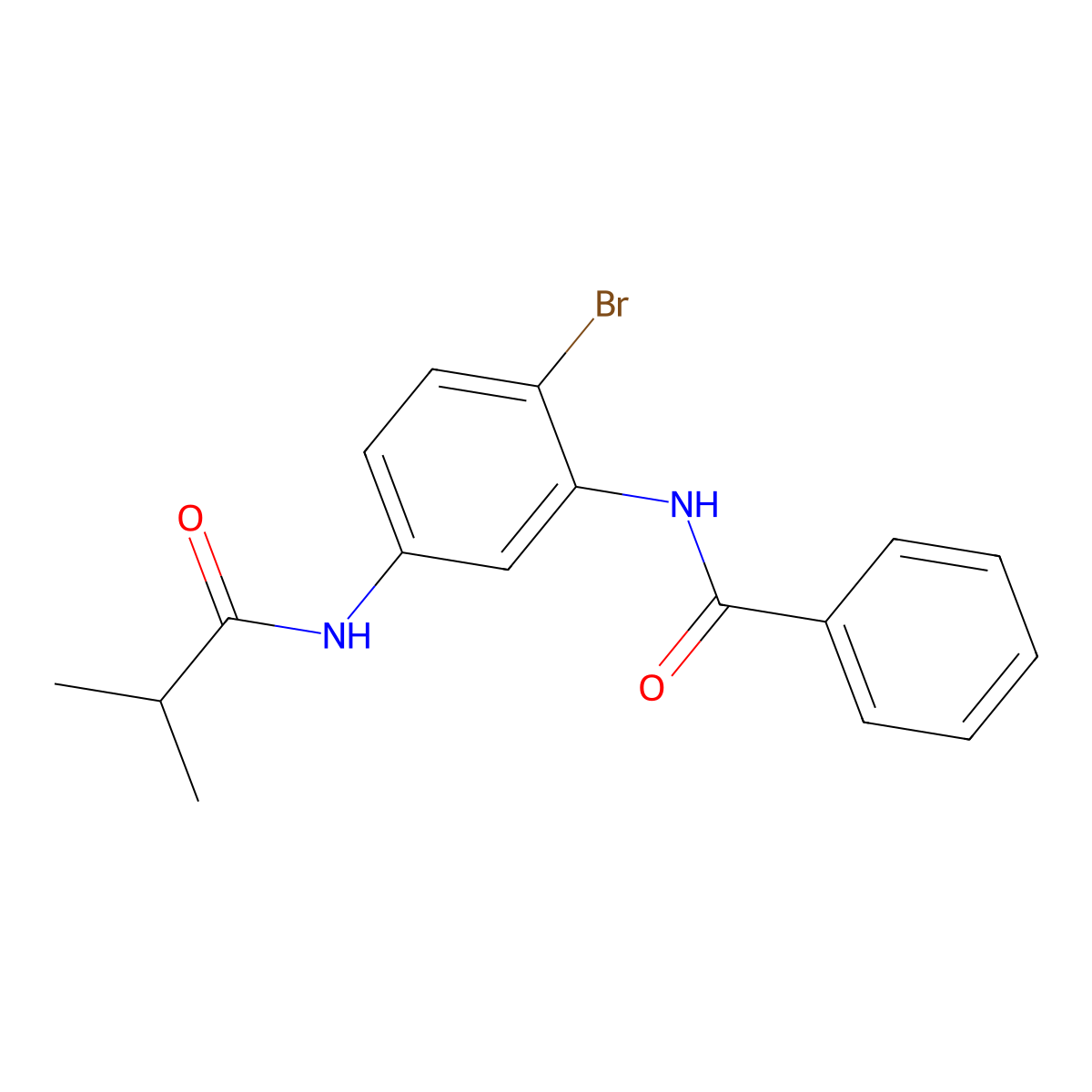 N-[2-bromo-5-(2-methylpropanoylamino)phenyl]benzamide molecular structure, CAS 354768-58-4