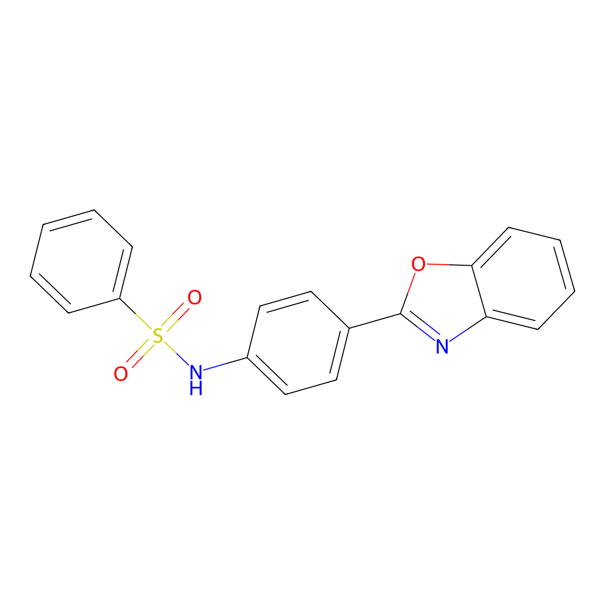 N-[4-(1,3-benzoxazol-2-yl)phenyl]benzenesulfonamide molecular structure, CAS 354768-76-6