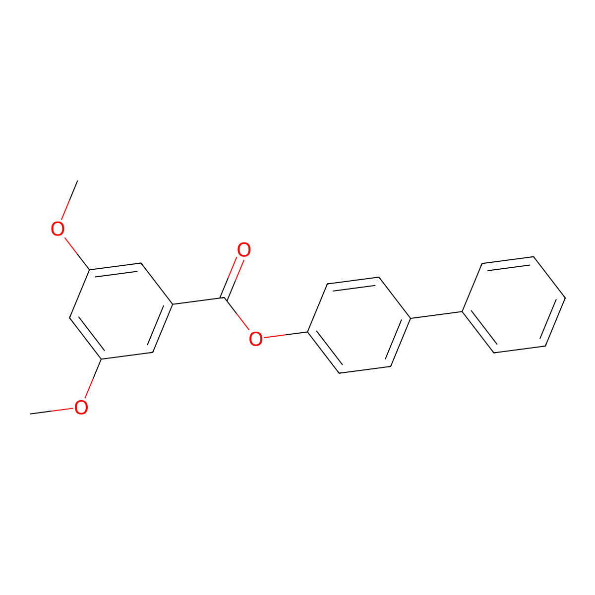 (1,1'-Biphenyl)-4-YL 3,5-dimethoxybenzoate molecular structure, CAS 354769-05-4
