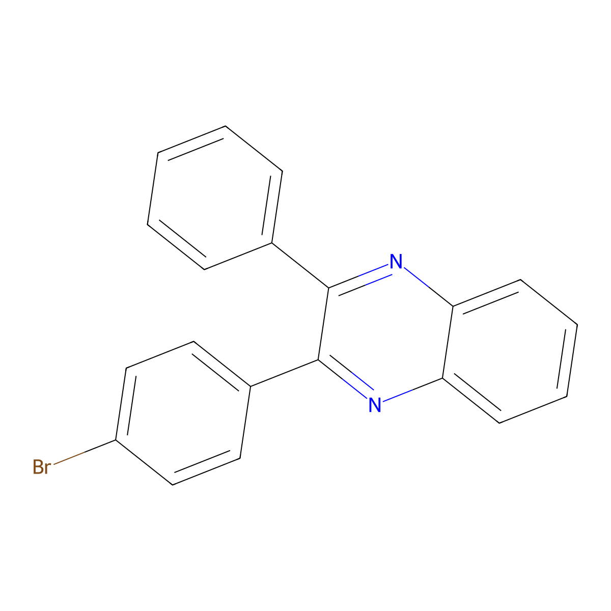 2-(4-Bromophenyl)-3-phenylquinoxaline molecular structure, CAS 354771-48-5