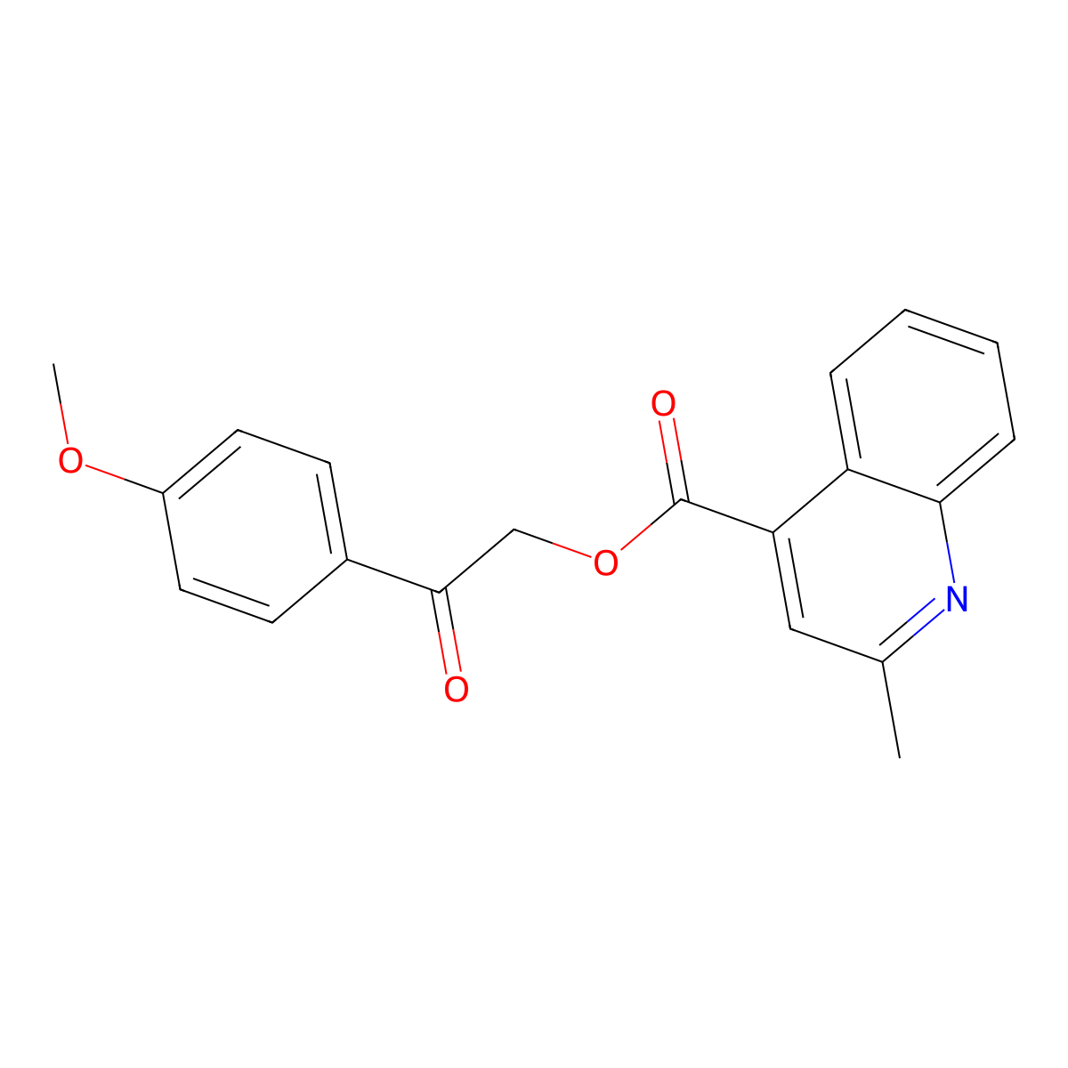 2-(4-Methoxyphenyl)-2-oxoethyl 2-methylquinoline-4-carboxylate molecular structure, CAS 354773-23-2