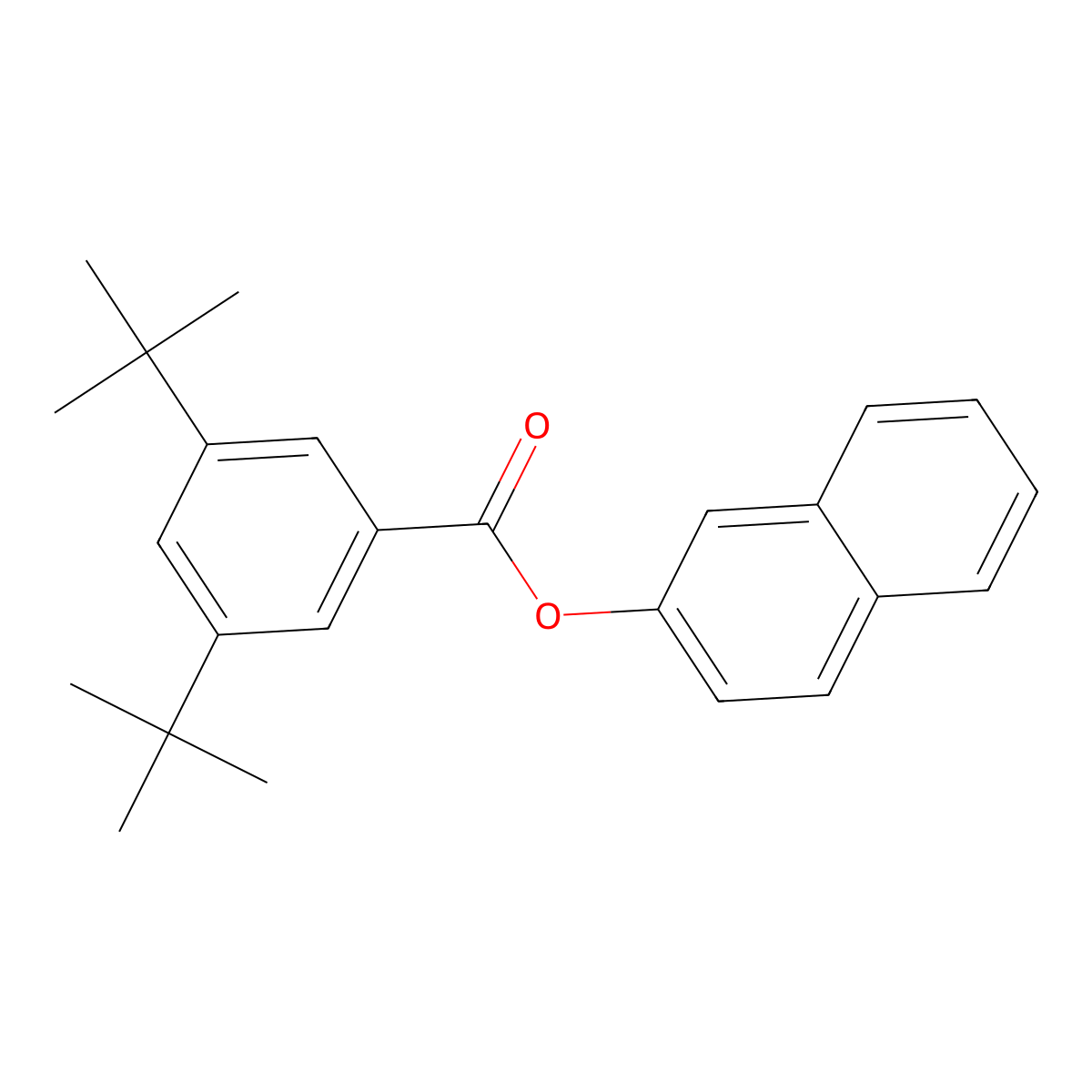 2-Naphthyl 3,5-ditert-butylbenzoate molecular structure, CAS 354774-34-8