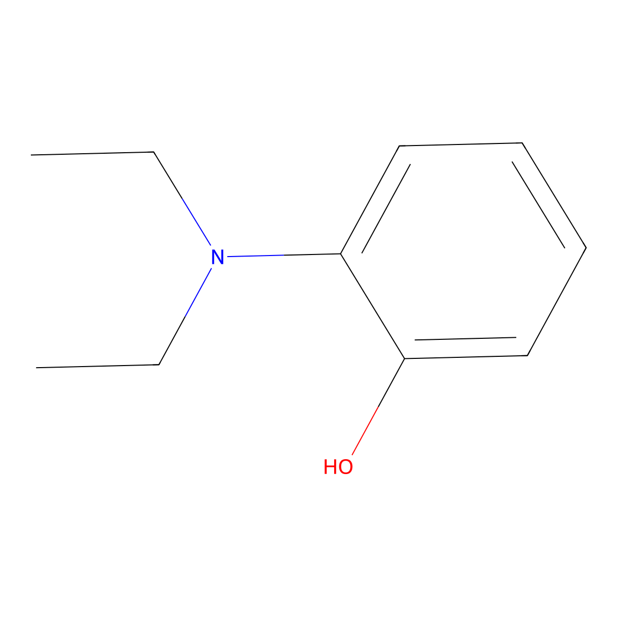 2-Diethylaminophenol molecular structure, CAS 35478-71-8