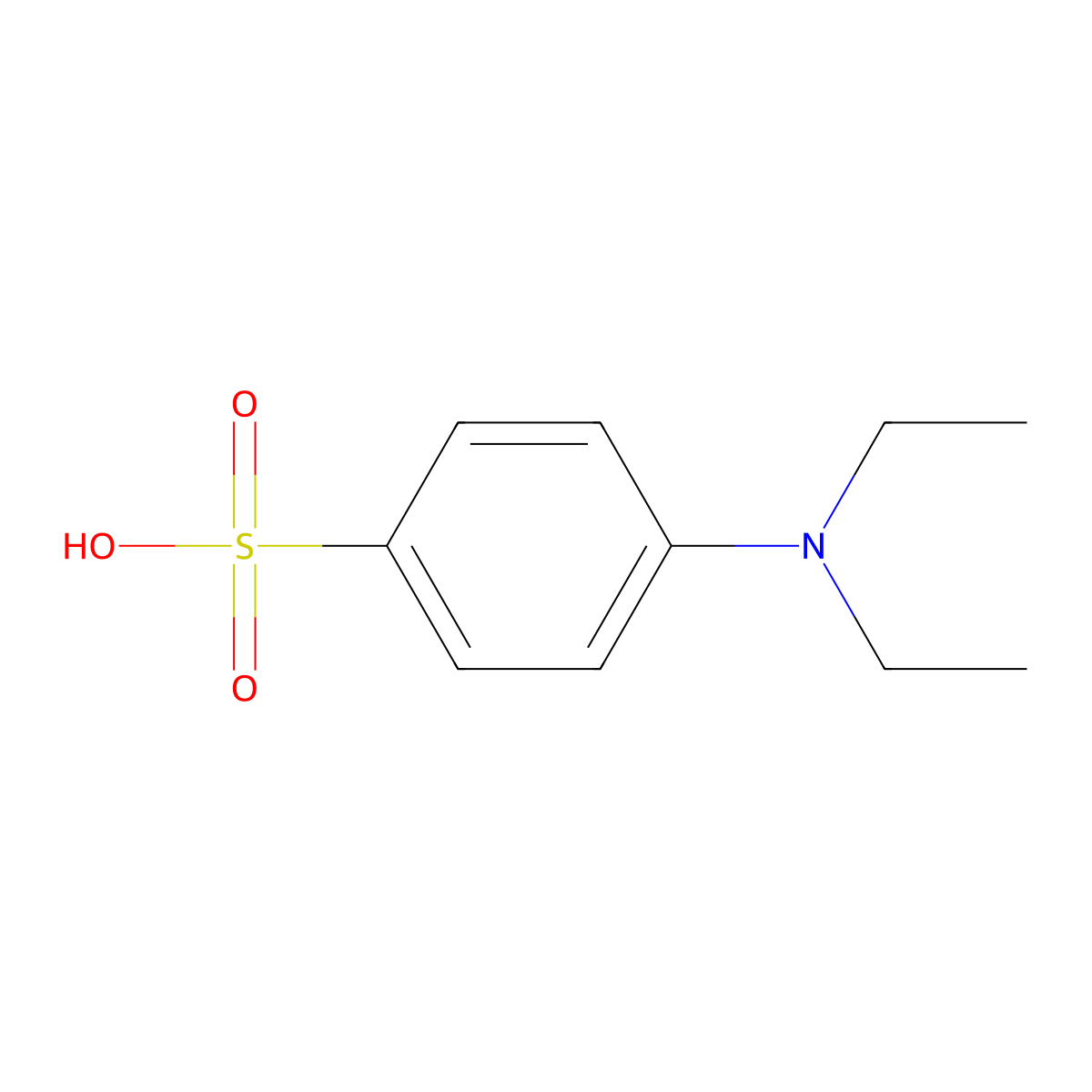 N,N-Diethylsulphanilic acid molecular structure, CAS 35478-73-0