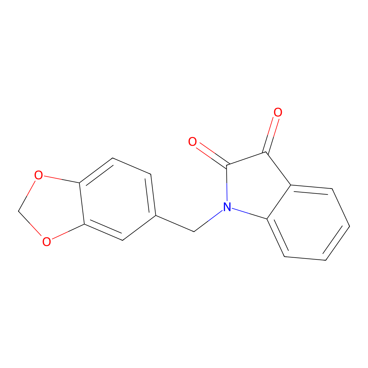 1-(1,3-benzodioxol-5-ylmethyl)-1H-indole-2,3-dione molecular structure, CAS 354781-32-1