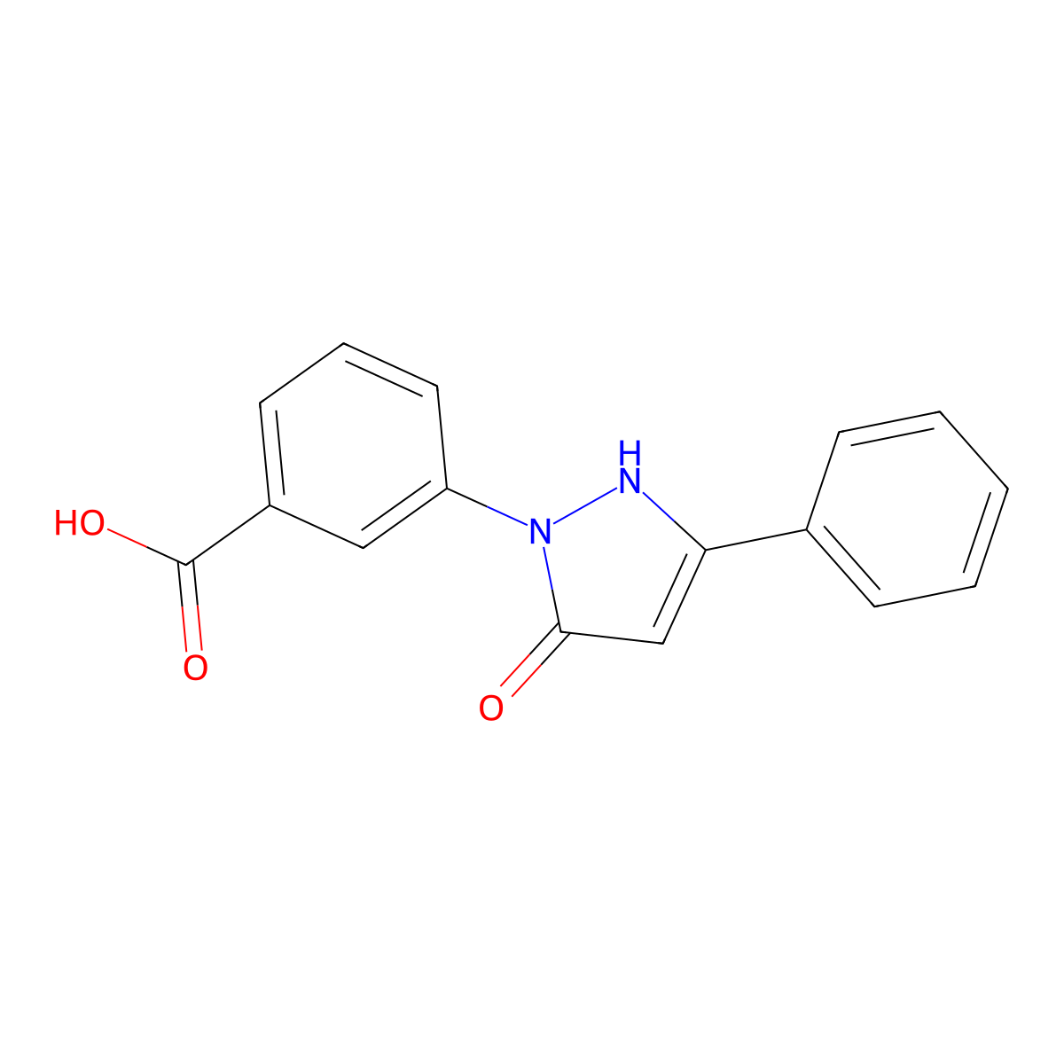 3-(5-oxo-3-phenyl-2,5-dihydro-1H-pyrazol-1-yl)benzoic acid molecular structure, CAS 354781-66-1