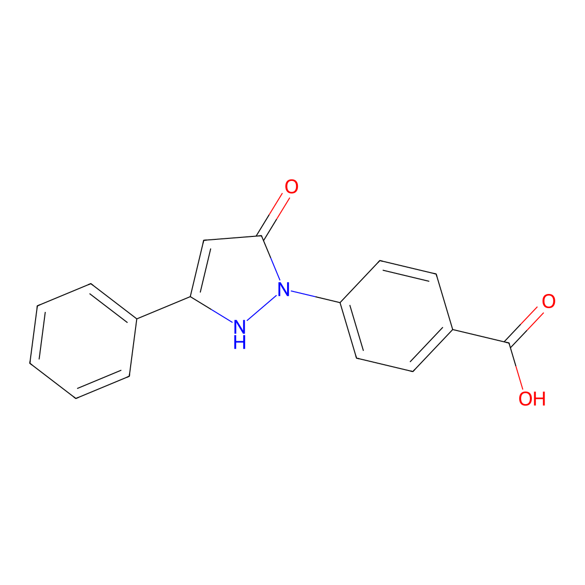 4-(5-oxo-3-phenyl-2,5-dihydro-1H-pyrazol-1-yl)benzoic acid molecular structure, CAS 354781-70-7