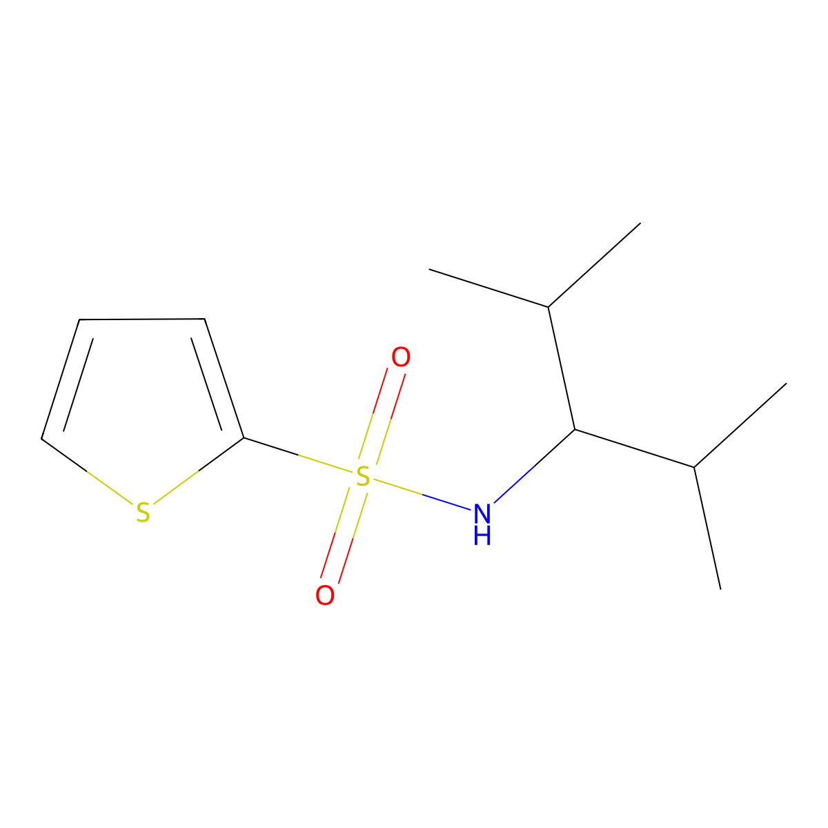 N-(2,4-dimethylpentan-3-yl)thiophene-2-sulfonamide molecular structure, CAS 354786-41-7