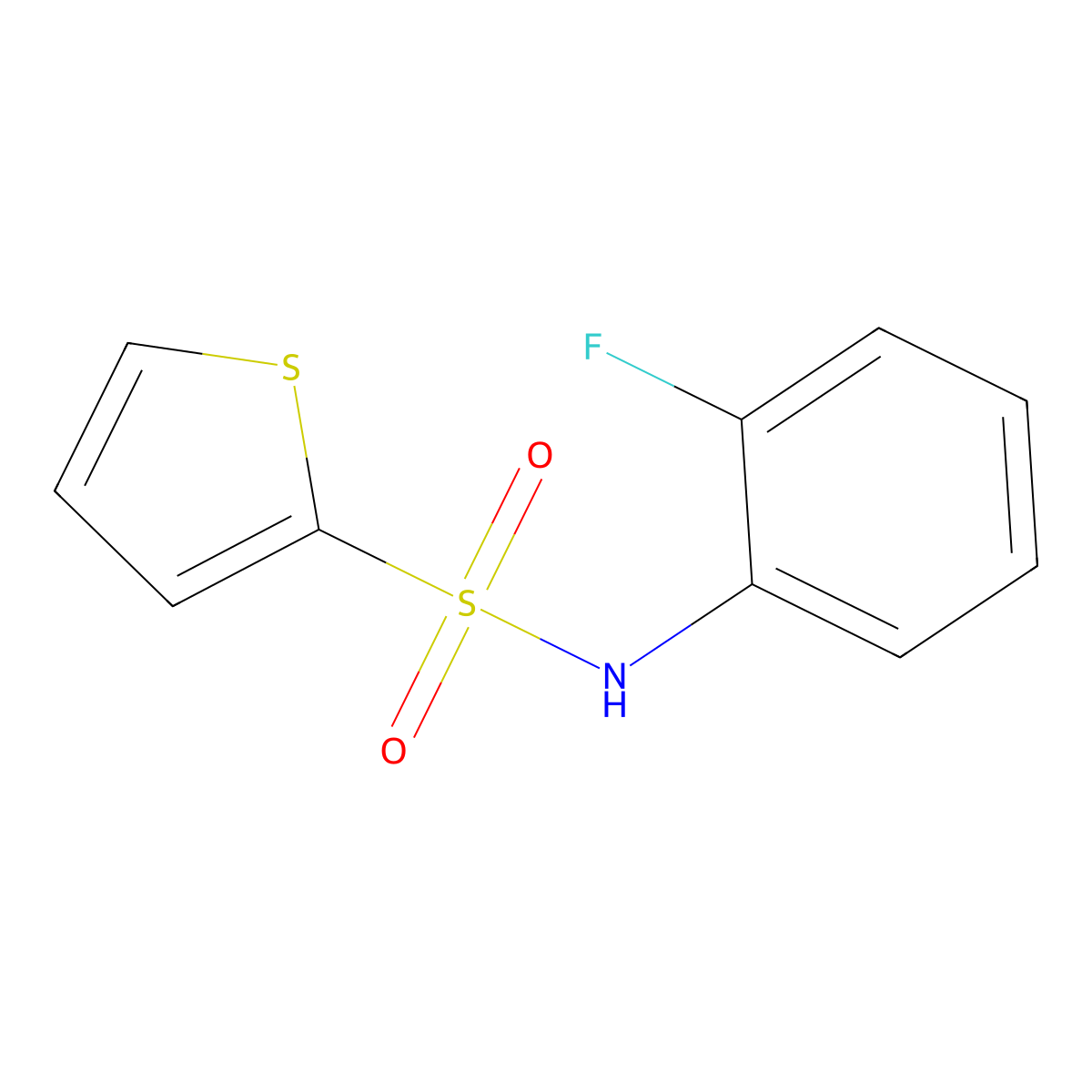 N-(2-fluorophenyl)-2-thiophenesulfonamide molecular structure, CAS 354786-43-9