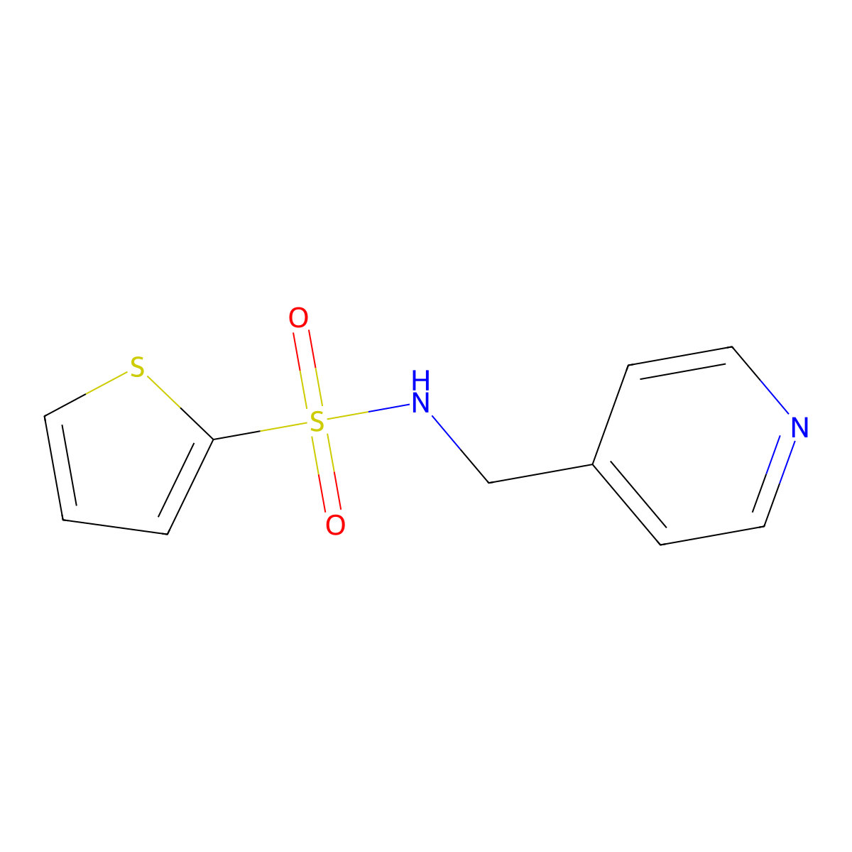 N-(pyridin-4-ylmethyl)thiophene-2-sulfonamide molecular structure, CAS 354786-46-2