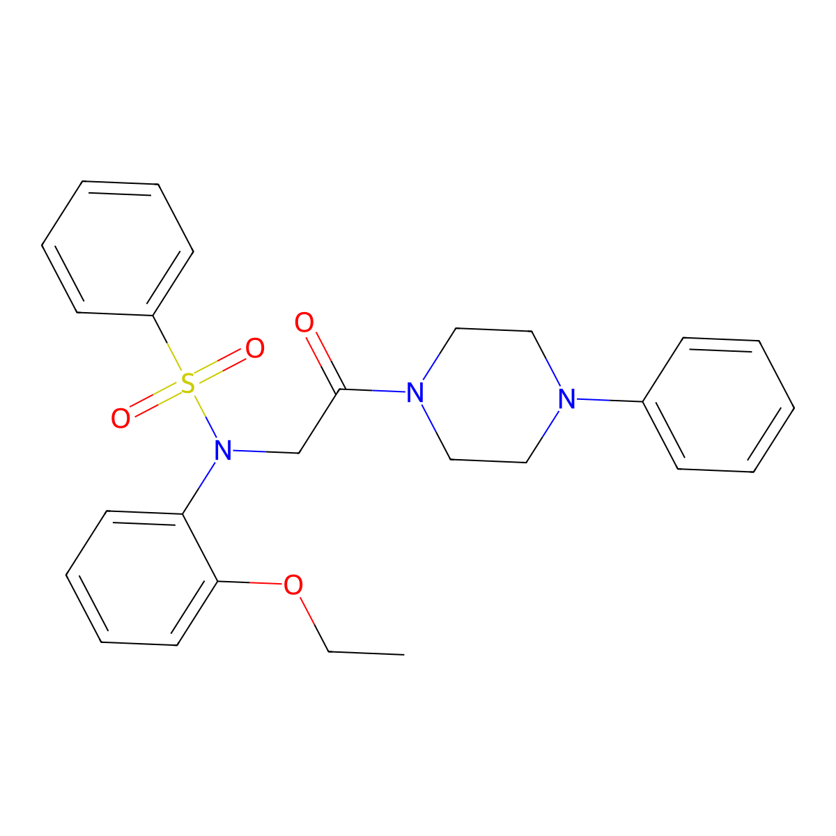 N-(2-ethoxyphenyl)-N-[2-oxo-2-(4-phenylpiperazin-1-yl)ethyl]benzenesulfonamide molecular structure, CAS 354786-66-6