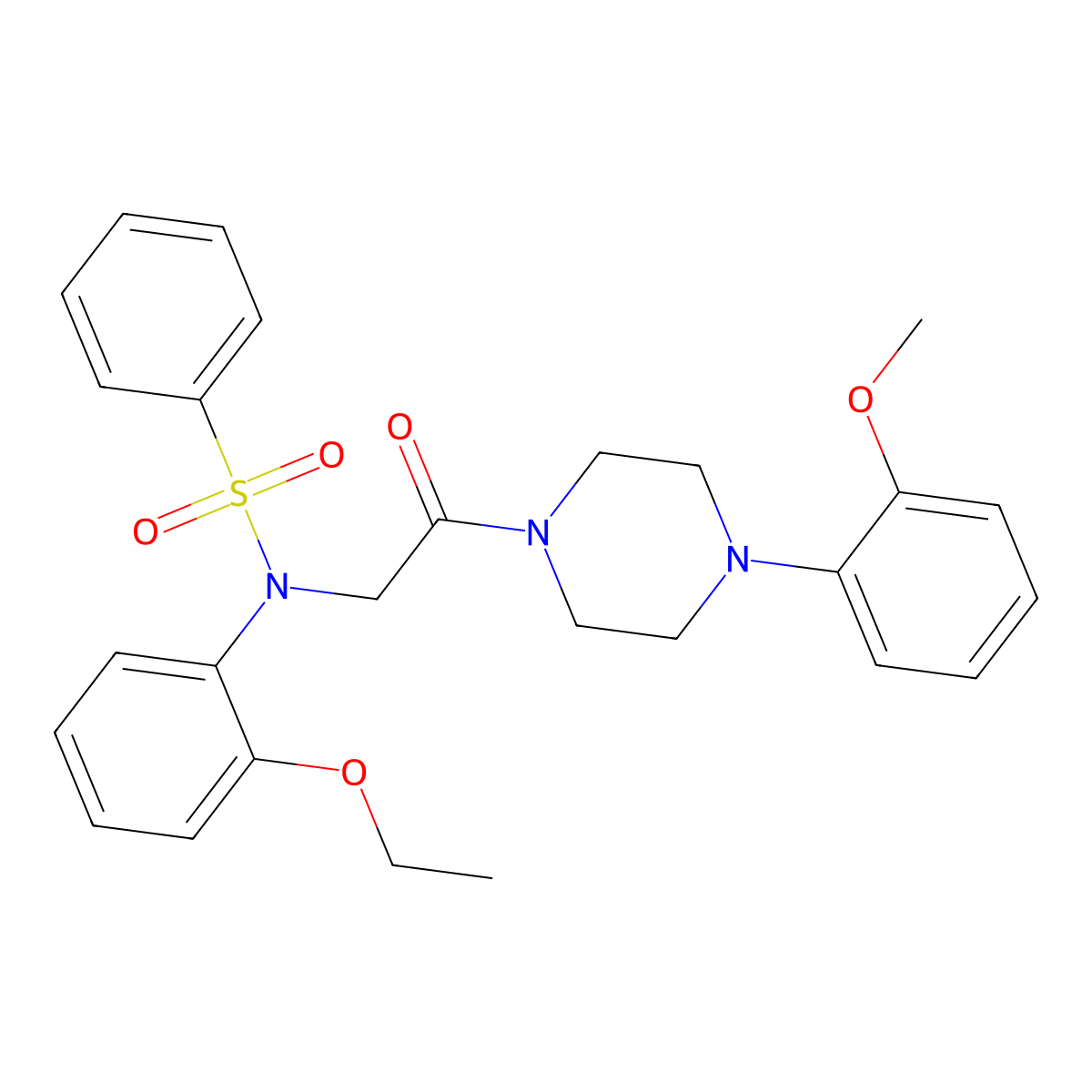 N-(2-ethoxyphenyl)-N-[2-[4-(2-methoxyphenyl)piperazin-1-yl]-2-oxoethyl]benzenesulfonamide molecular structure, CAS 354786-69-9