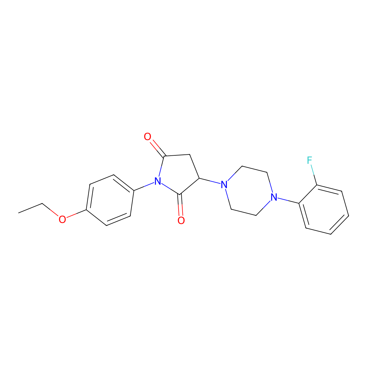 1-(4-Ethoxyphenyl)-3-[4-(2-fluorophenyl)piperazin-1-yl]pyrrolidine-2,5-dione molecular structure, CAS 354789-24-5