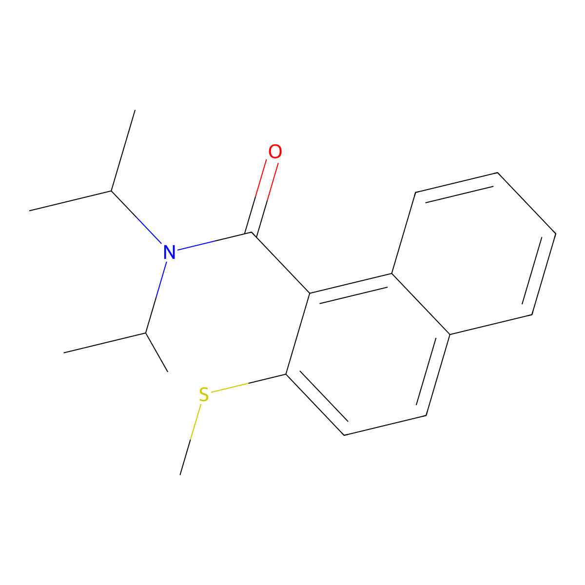 N,N-diisopropyl-2-(methylsulfanyl)-1-naphthamide molecular structure, CAS 354793-35-4