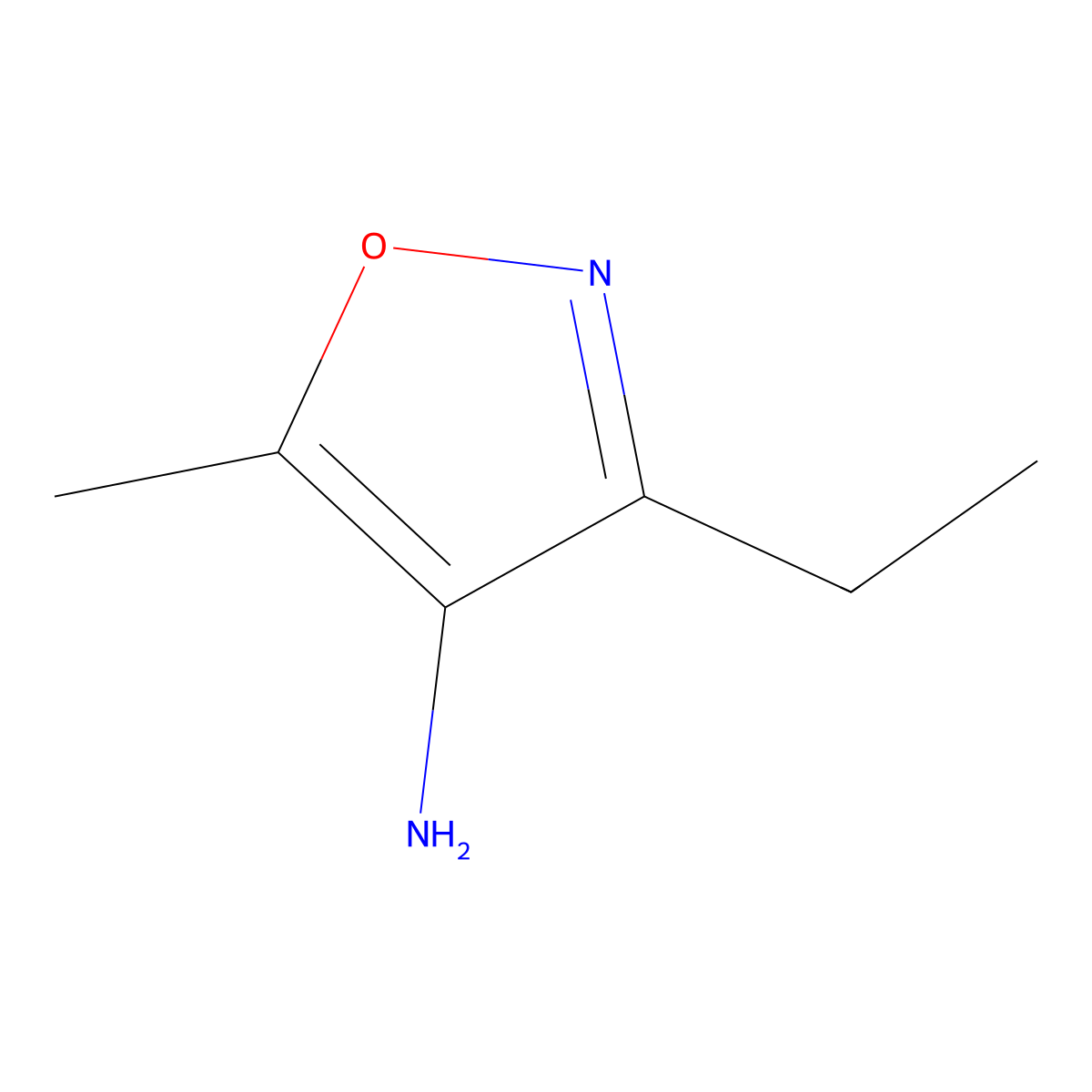 3-Ethyl-5-methylisoxazol-4-amine molecular structure, CAS 354795-54-3