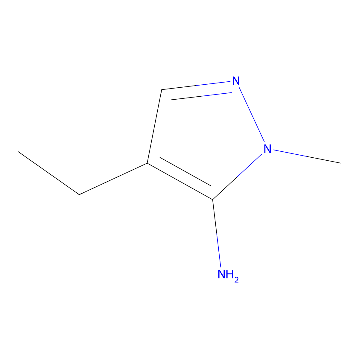 4-Ethyl-1-methyl-1H-pyrazol-5-amine molecular structure, CAS 354795-57-6