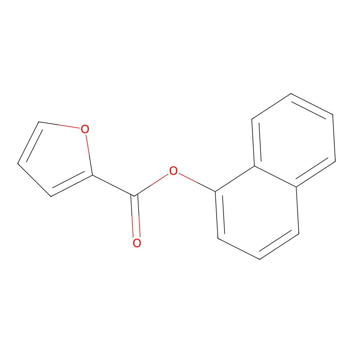 Naphthalen-1-yl furan-2-carboxylate molecular structure, CAS 354796-43-3