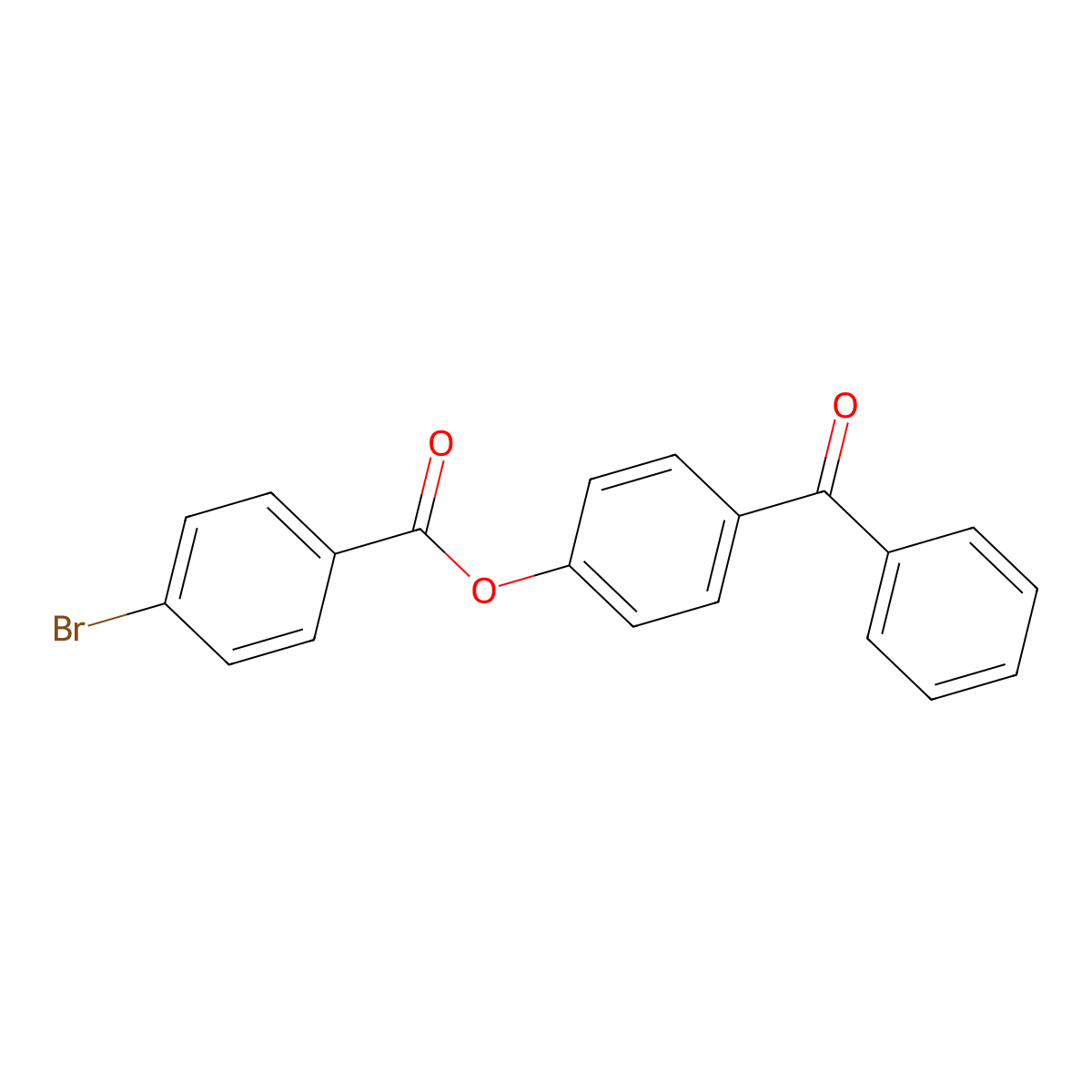 4-Benzoylphenyl 4-bromobenzoate molecular structure, CAS 354797-04-9