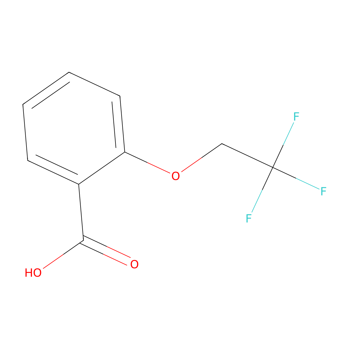 2-(2,2,2-Trifluoroethoxy)benzoic acid molecular structure, CAS 35480-46-7