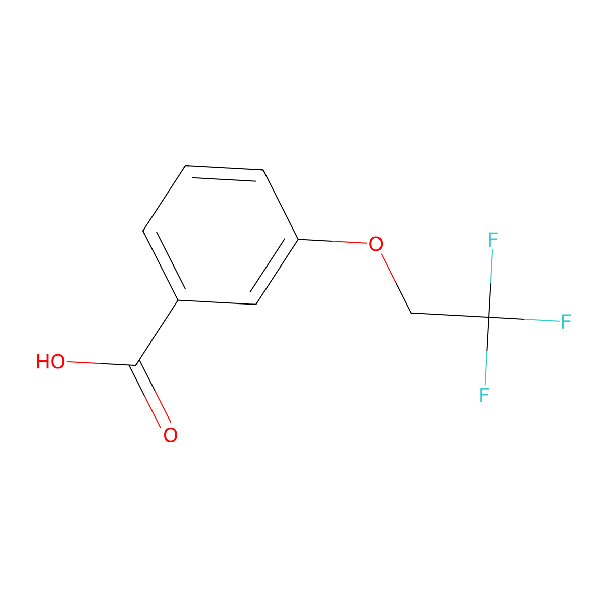 3-(2,2,2-Trifluoroethoxy)benzoic acid molecular structure, CAS 35480-48-9
