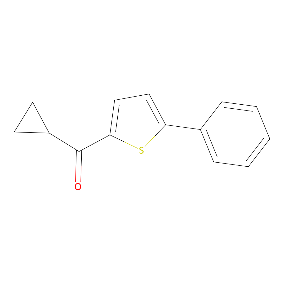 Cyclopropyl(5-phenyl-2-thienyl)methanone molecular structure, CAS 354800-34-3