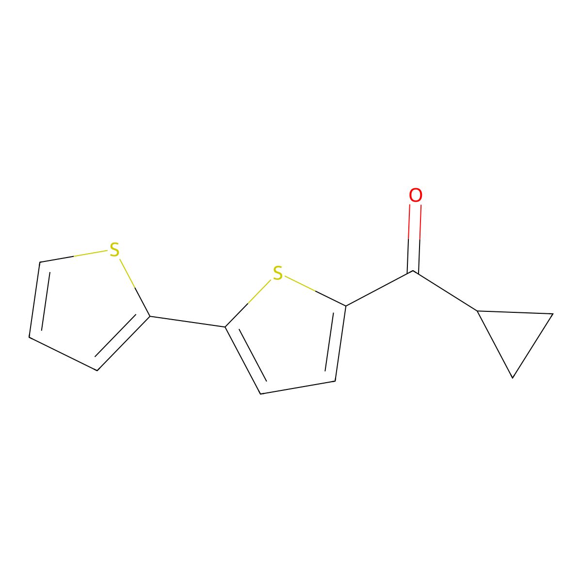 [2,2'-Bithiophen]-5-yl(cyclopropyl)methanone molecular structure, CAS 354800-36-5