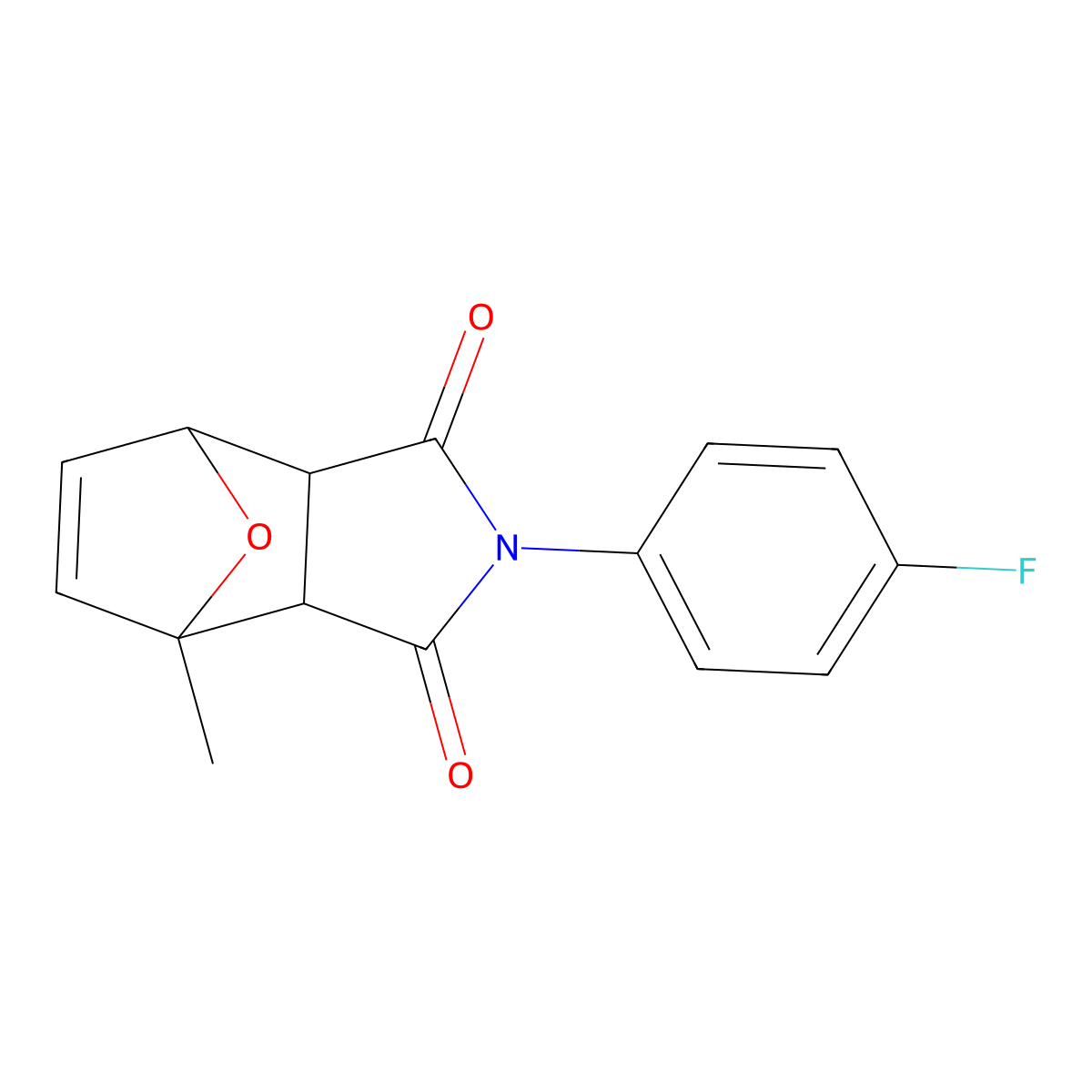 2-(4-fluorophenyl)-4-methyl-3a,4,7,7a-tetrahydro-1H-4,7-epoxyisoindole-1,3(2H)-dione molecular structure, CAS 354808-19-8