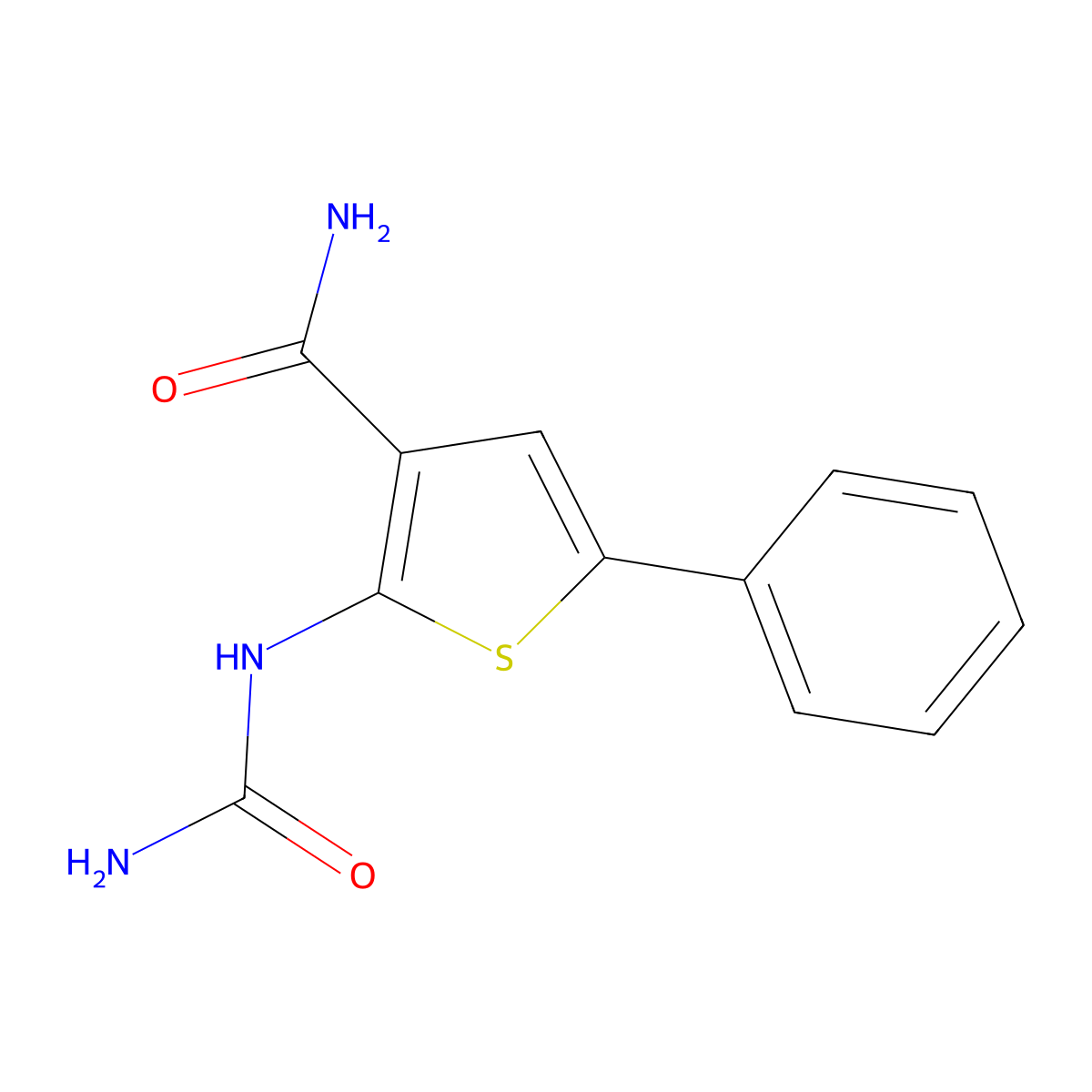 5-Phenyl-2-Ureidothiophene-3-Carboxamide molecular structure, CAS 354811-10-2