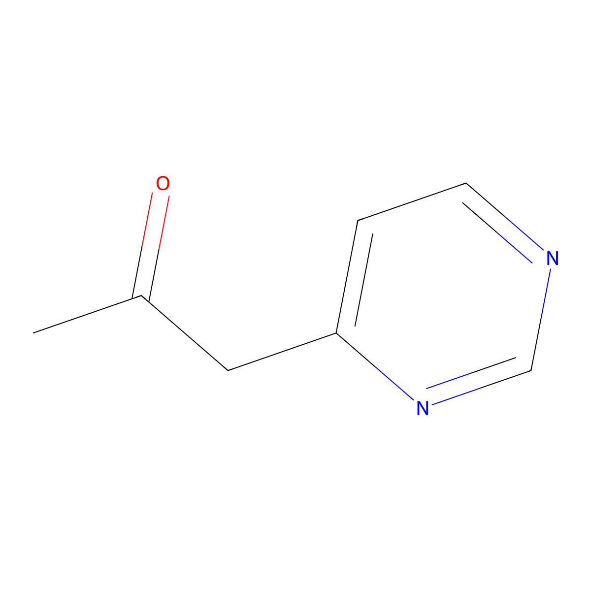 1-(Pyrimidin-4-yl)propan-2-one molecular structure, CAS 354812-00-3