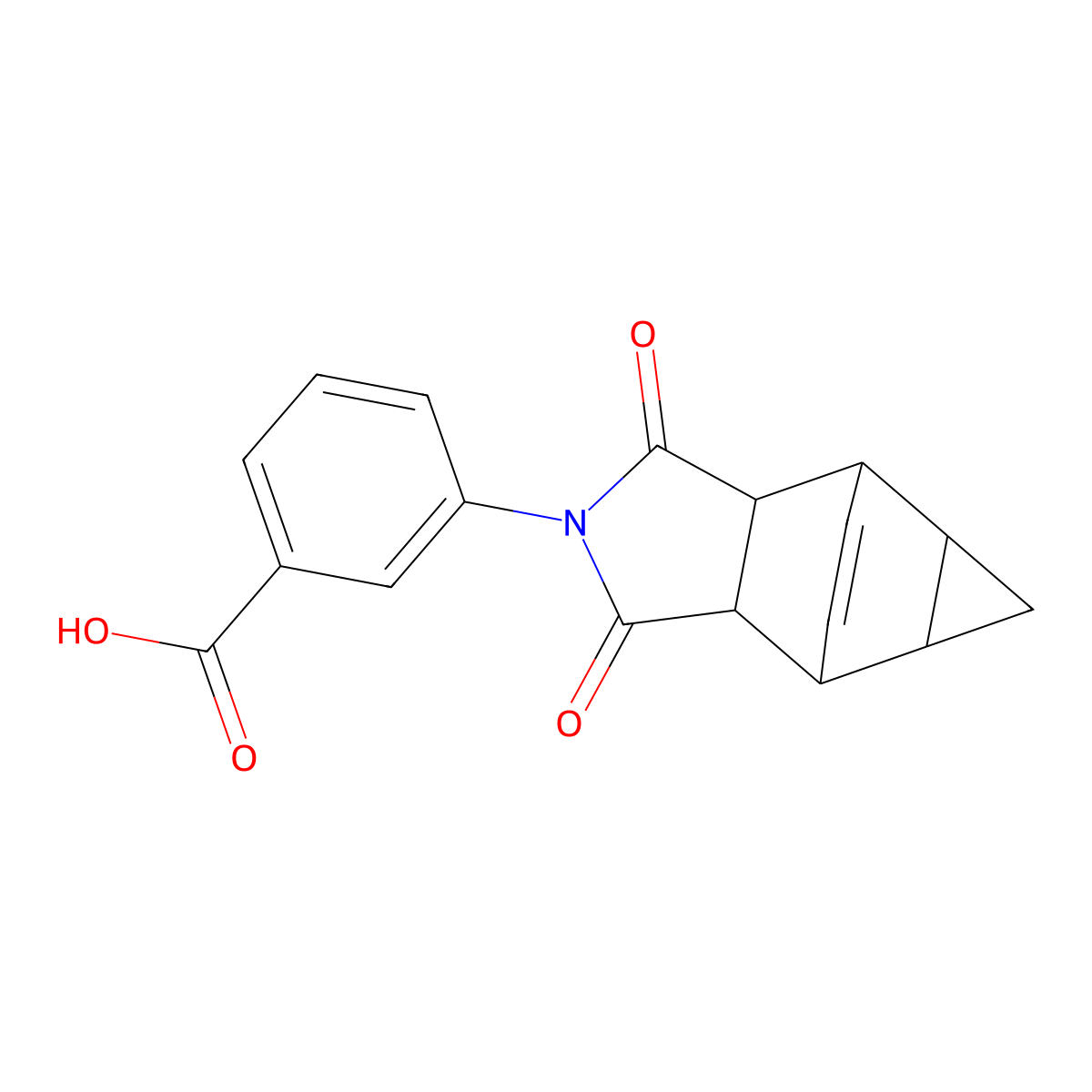 3-(1,3-dioxooctahydro-4,6-ethenocyclopropa[f]isoindol-2(1H)-yl)benzoic acid molecular structure, CAS 354812-58-1