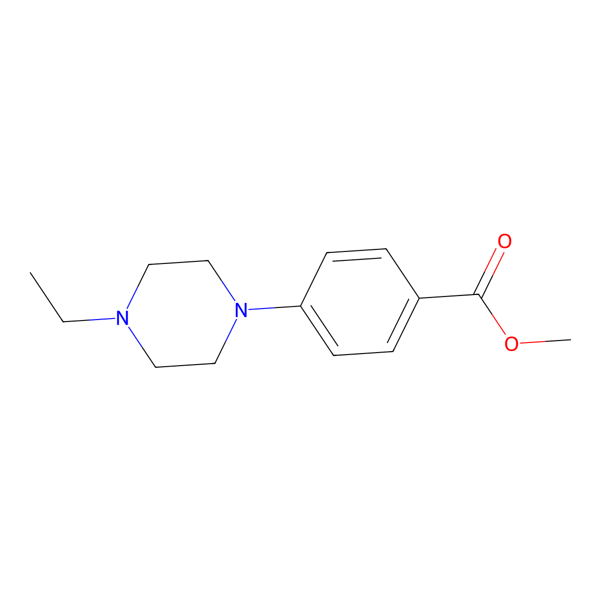 Methyl 4-(4-ethylpiperazin-1-yl)benzoate molecular structure, CAS 354813-17-5