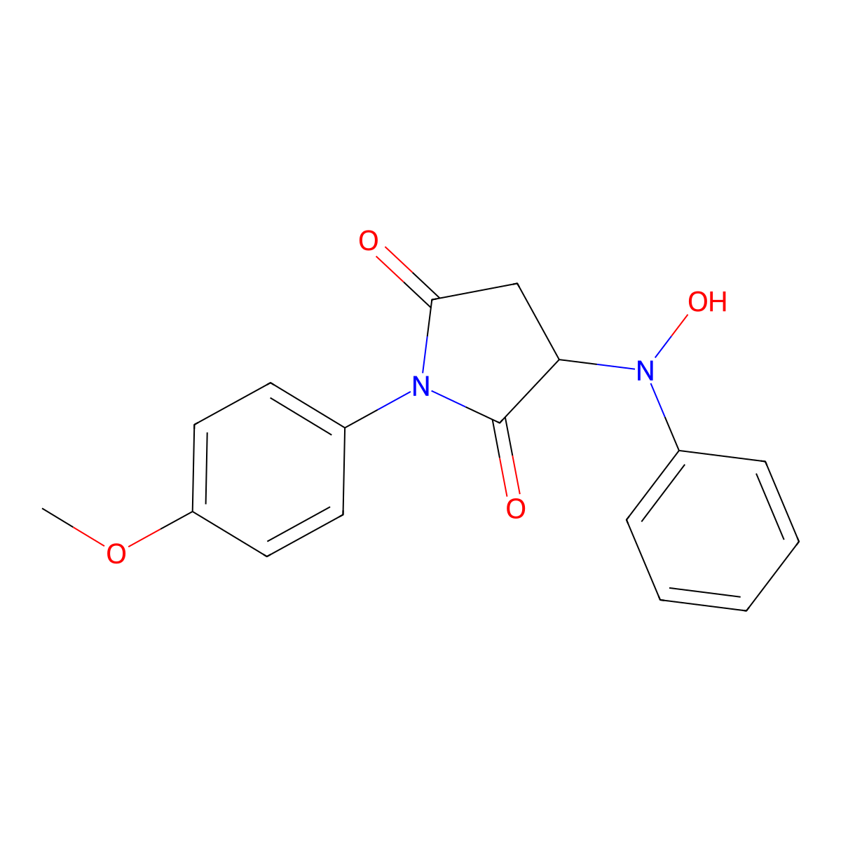 3-(N-hydroxyanilino)-1-(4-methoxyphenyl)pyrrolidine-2,5-dione molecular structure, CAS 354815-51-3