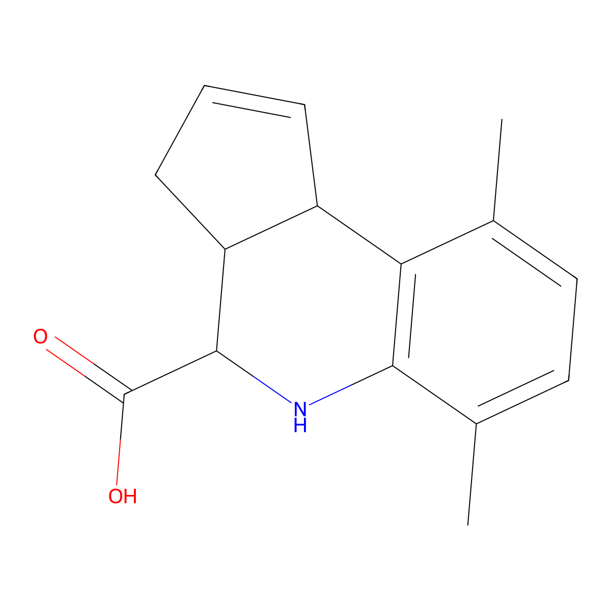6,9-Dimethyl-3a,4,5,9b-tetrahydro-3H-cyclopenta[c]quinoline-4-carboxylic acid molecular structure, CAS 354815-83-1