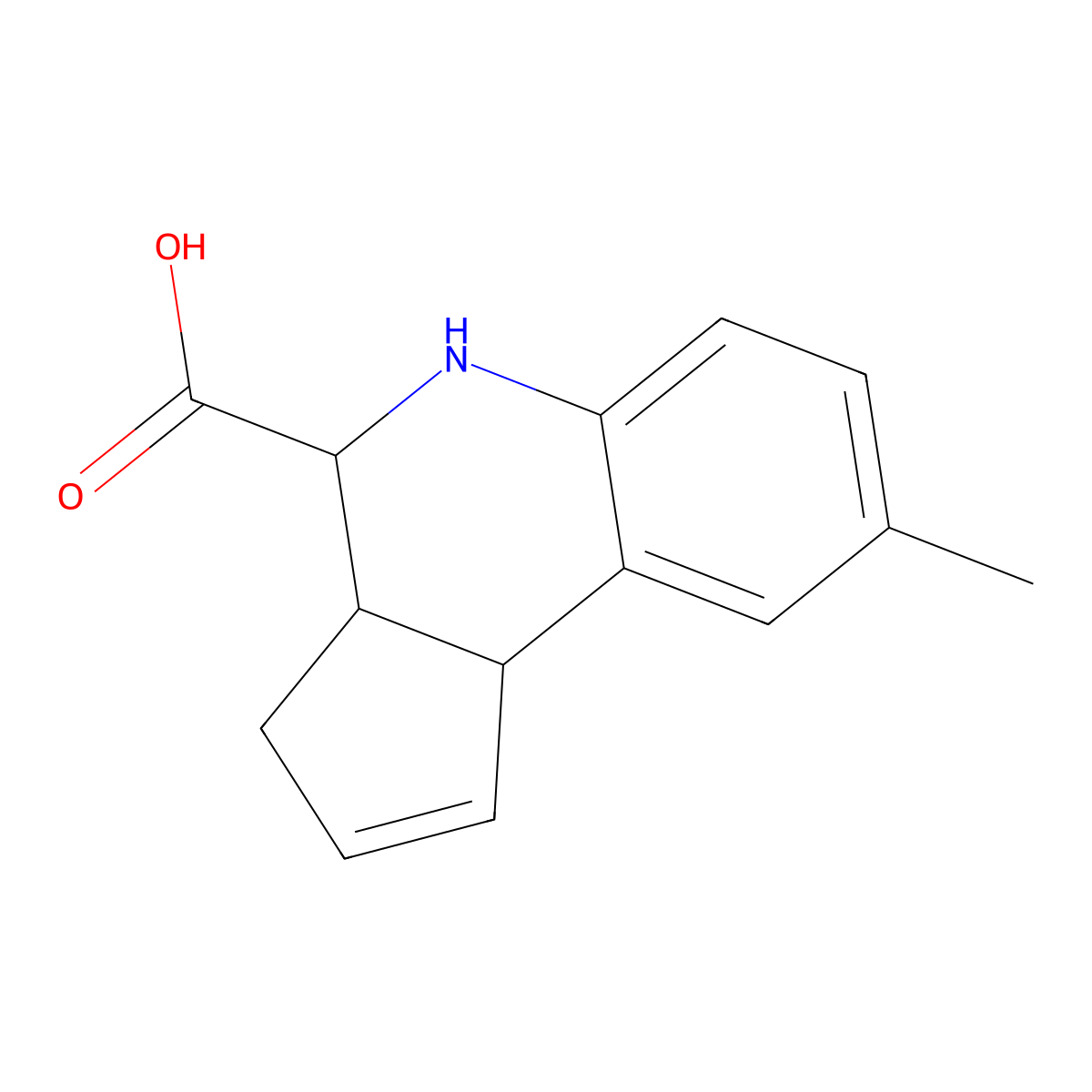 8-Methyl-3a,4,5,9b-tetrahydro-3H-cyclopenta[c]quinoline-4-carboxylic acid molecular structure, CAS 354815-91-1