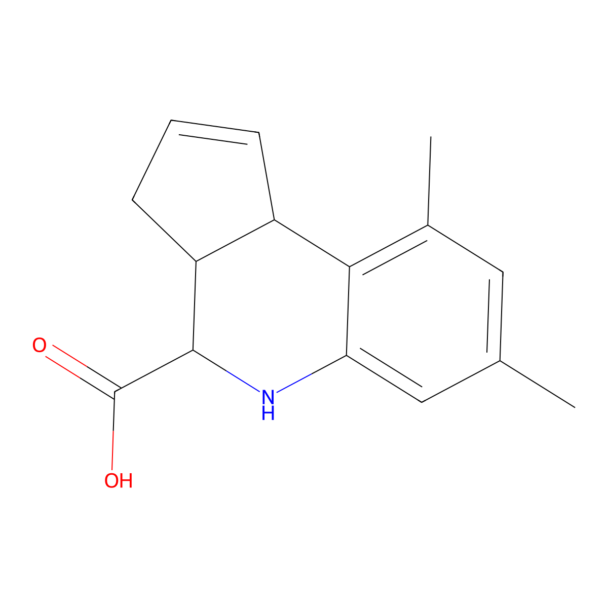 7,9-Dimethyl-3a,4,5,9b-tetrahydro-3H-cyclopenta[c]quinoline-4-carboxylic acid molecular structure, CAS 354815-93-3