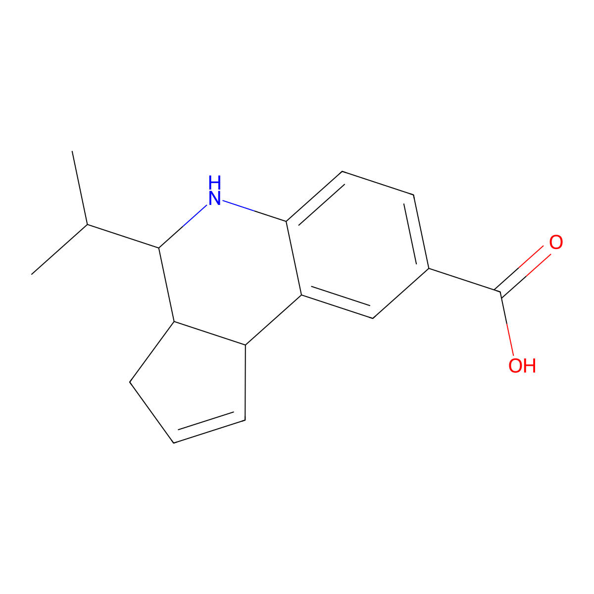 4-Isopropyl-3a,4,5,9b-tetrahydro-3H-cyclopenta[c]quinoline-8-carboxylic acid molecular structure, CAS 354820-37-4