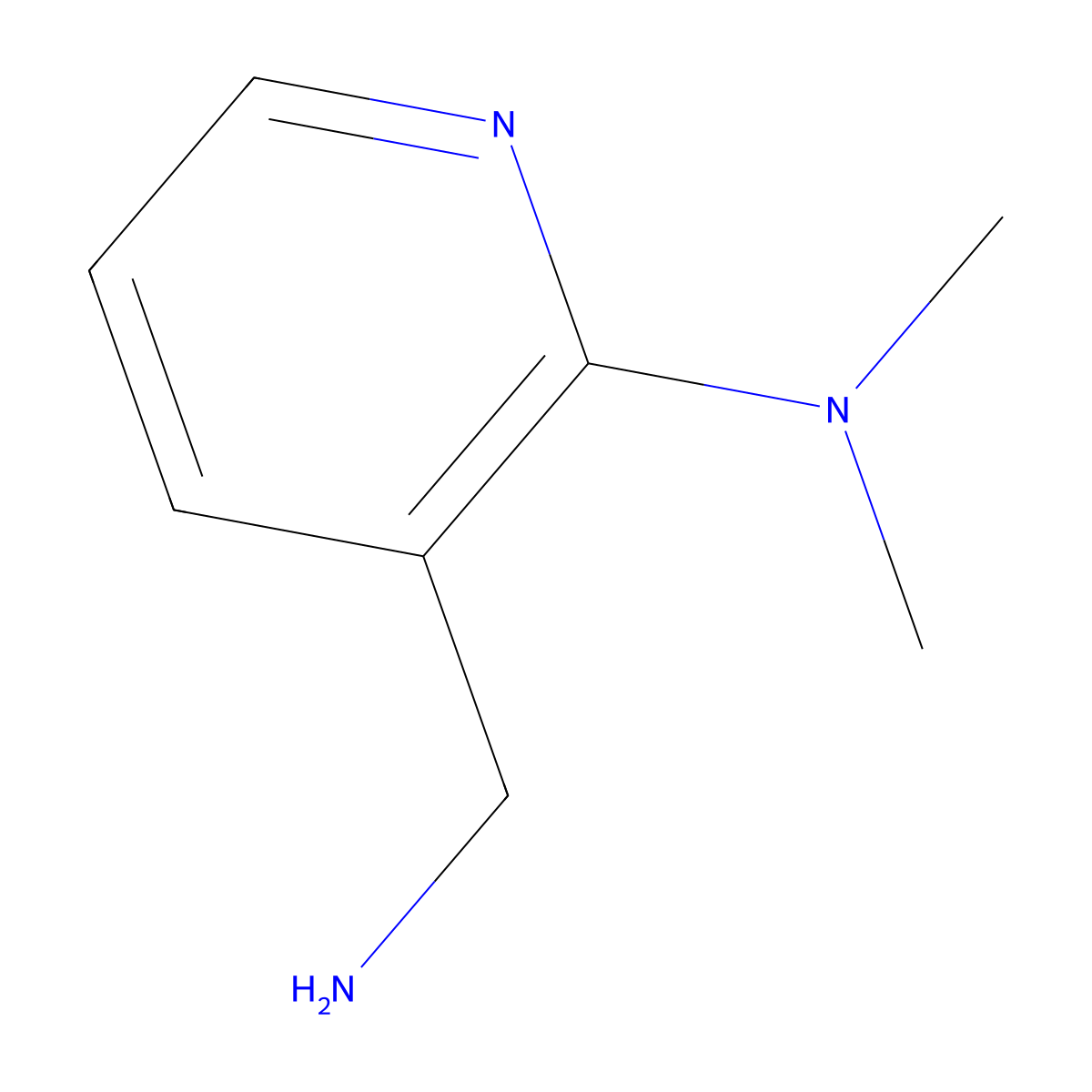 3-(Aminomethyl)-N,N-dimethylpyridin-2-amine molecular structure, CAS 354824-09-2