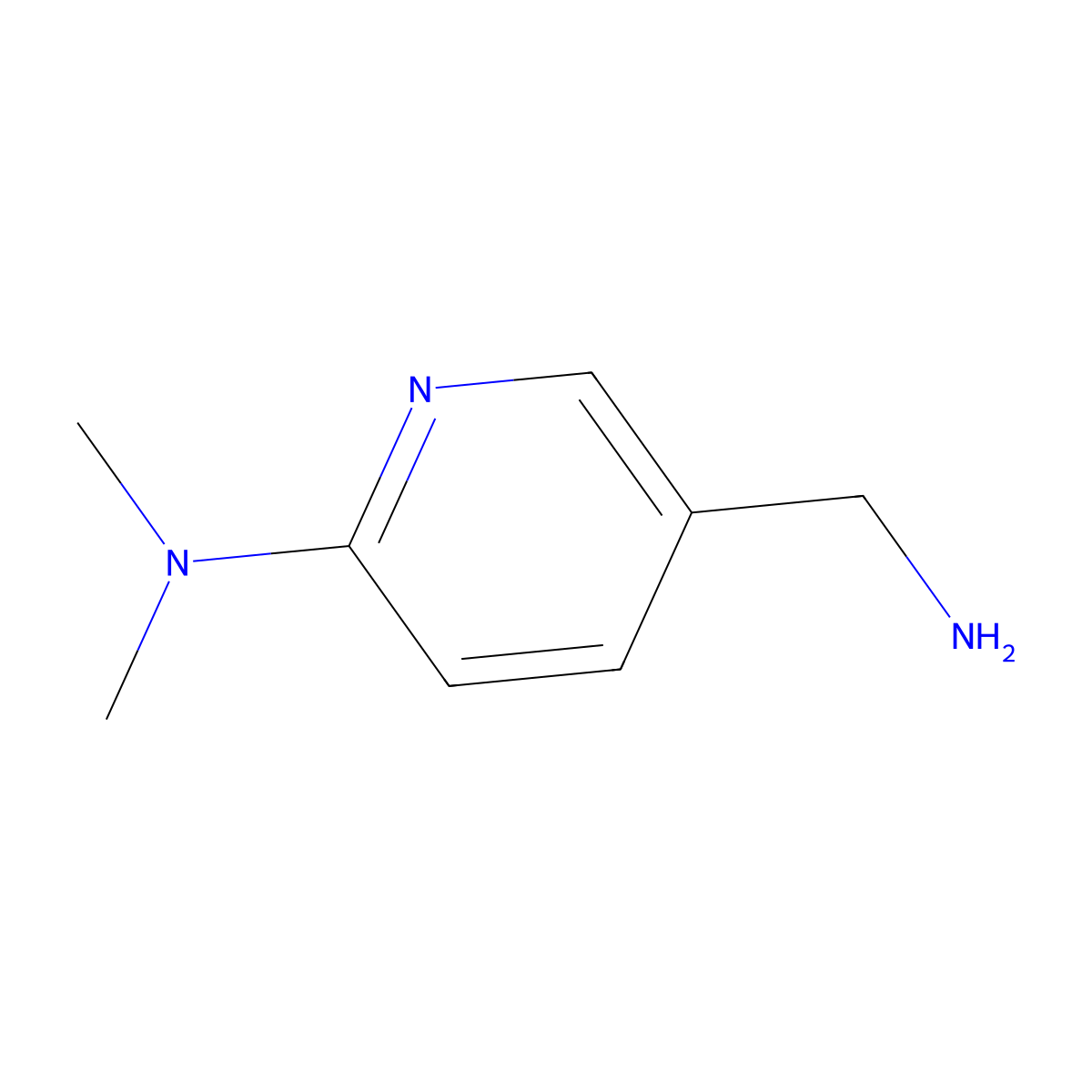 5-(aminomethyl)-N,N-dimethylpyridin-2-amine molecular structure, CAS 354824-17-2