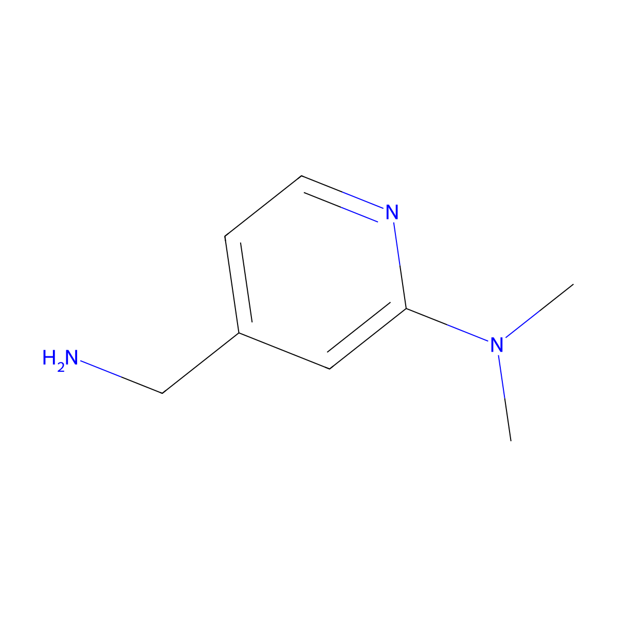 4-(aminomethyl)-N,N-dimethylpyridin-2-amine molecular structure, CAS 354824-18-3